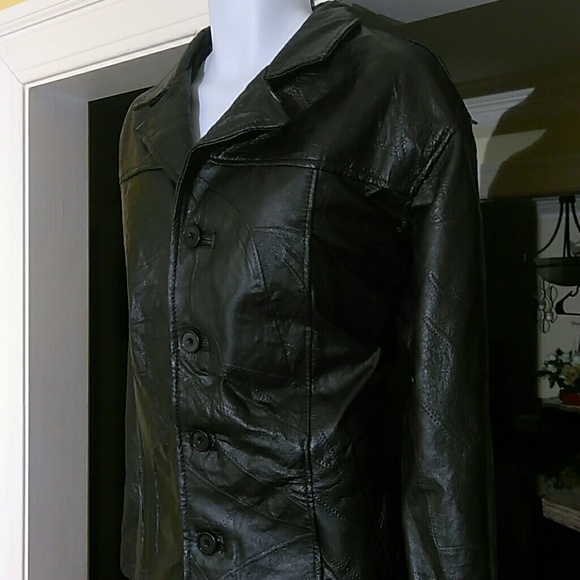 Haband Executive Decision leather coat - Picture 2 of 7